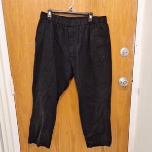 42x28 Elastic waist black chinos